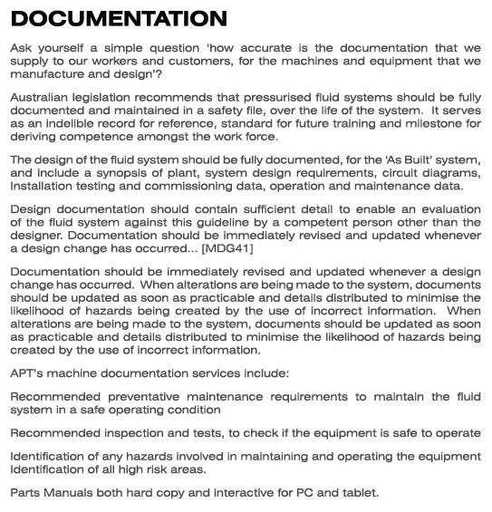 DOCUMENTATION Ask yourself a simple question ‘how accurate is the documentation that we supply to our workers and cus...
