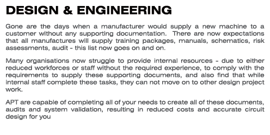 DESIGN & ENGINEERING Gone are the days when a manufacturer would supply a new machine to a customer without any suppo...
