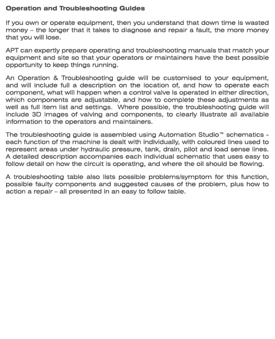 Operation and Troubleshooting Guides If you own or operate equipment, then you understand that down time is wasted mo...